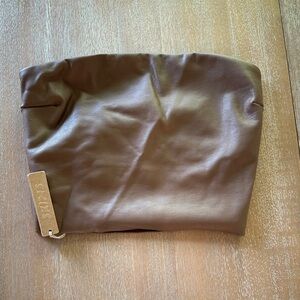 Skims Faux Leather tube top XS new with tags